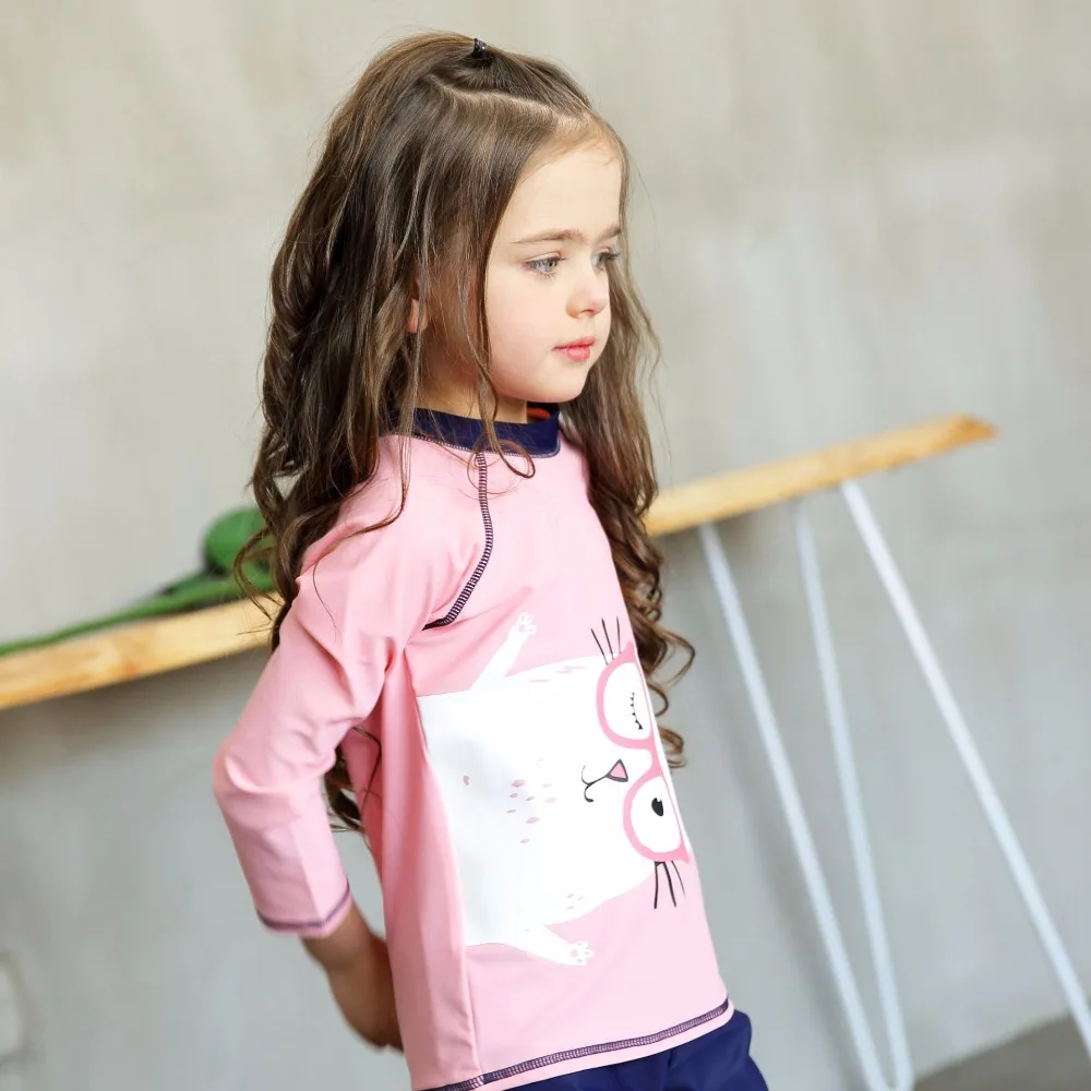 Бикини детский купальный костюм из двух предметов UPF50 + для девочек Пляжное