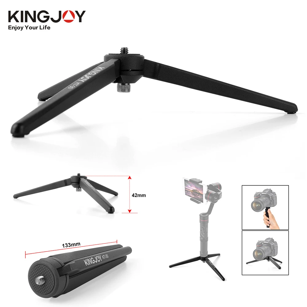 KINGJOY KT 30 Алюминий Портативный мини настольный штатив с шаровой головкой для ног