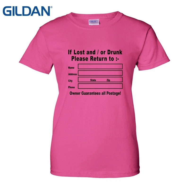 Если пьян или потеря возврата футболки персонализированные печать футболка