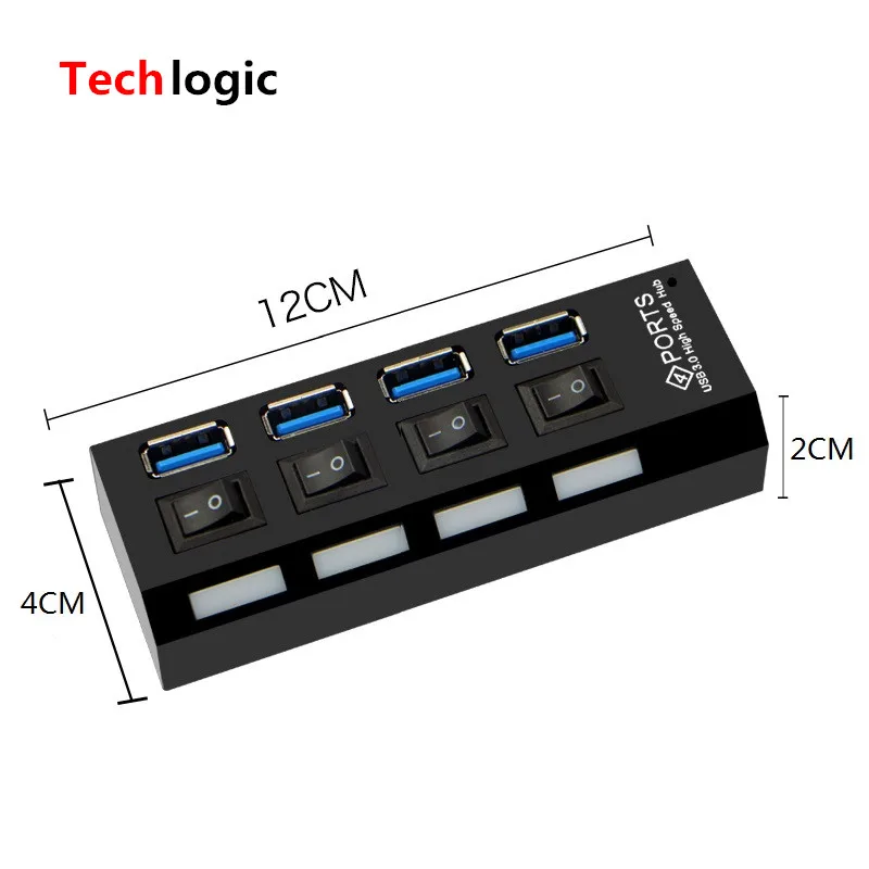 4 порта мини USB 3 0 концентратор с Separete переключатель портативный микро Супер