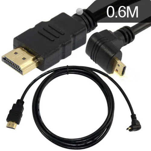 Удлинительный кабель HDMI 1 4 A Male Micro угловой AV 1080p HD 0 6 m|male to male hdmi|male cable micromicro hdmi angle |