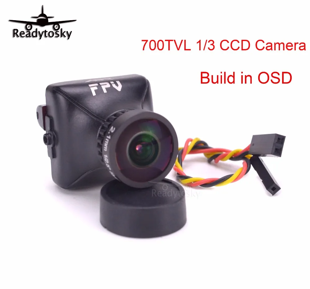 

Newest FPV 1/3 CCD 700TVL 2.5mm / 2.1mm FOV 135 / 150 Degree FPV Camera Build in OSD PAL for Mini Racing Drone Quadcopter