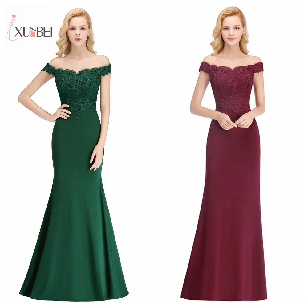 Robe de soiree/бордовое зеленое кружевное вечернее платье с открытыми плечами длинное