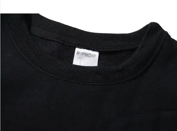 2016 Ripndip New Sweatshirts Men 1:1 High Quality Sweatshirt Pyramid Pharaoh Pocket Cat Thim Fashion | Мужская одежда