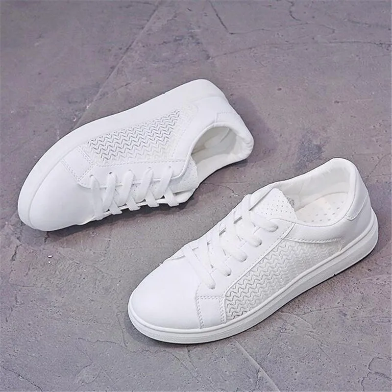 Fashion Women Casual Shoes Suede Leather Platform Sneakers Ladies White Trainers Chaussure Femme Sexemara Summer Mesh | Обувь