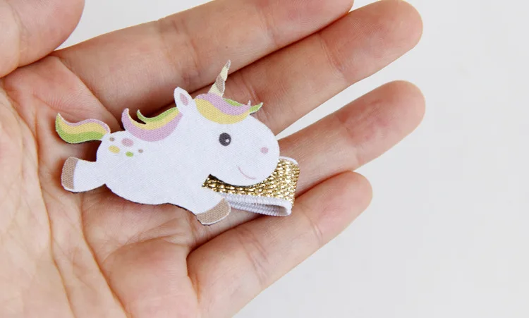 Бутик 12 шт модные милые заколки с единорогом Kawaii Твердые войлочные конские
