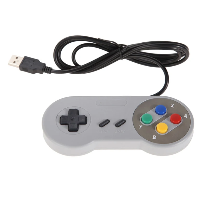 Портативный игровой джойстик в стиле ретро USB контроллер для SNES подходит Windows ПК