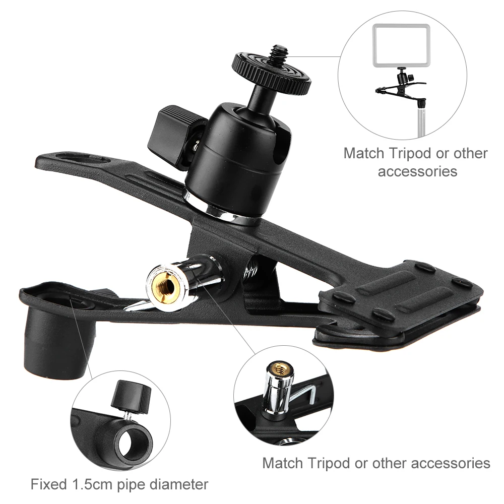 Многофункциональный зажим с шаровой головкой для фотостудии большая вспышка