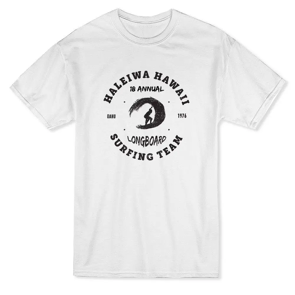 100% Cotton Brand New &quotHaleiwa Hawaii Surfinger Team&quot Oahu 1976 Medium Front Graphic Men'S T-Shirt Summer Tee Shirt | Мужская
