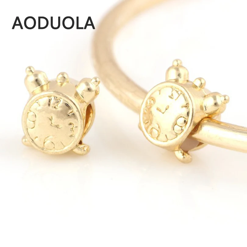 Бусины из сплава золотистого цвета для браслетов Pandora 10 шт.|for pandora|big holealloy beads |