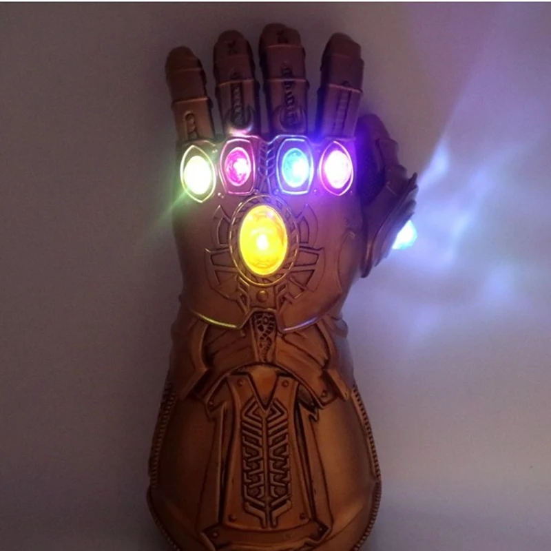 Мстители Endgame Бесконечность Gauntlet Косплей танос светодиодный свет ПВХ экшен