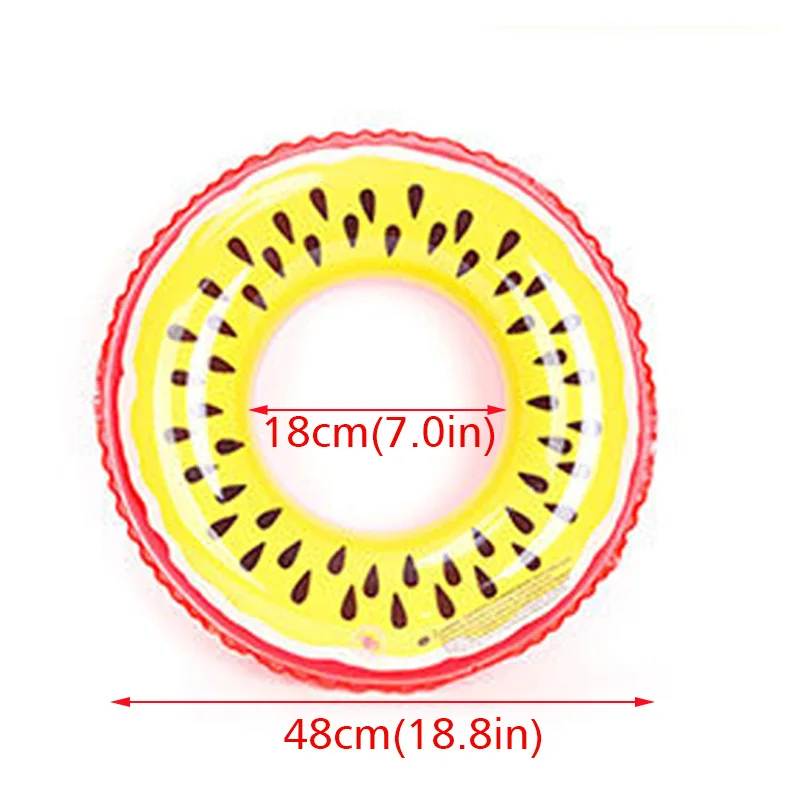 60cm watermelon Детское надувное кольцо для купания с принтом арбуза лимона, круг для купания, аксессуары для бассейна, плавающее кольцо, От 2 до 5 лет - Цвет: 60cm watermelon