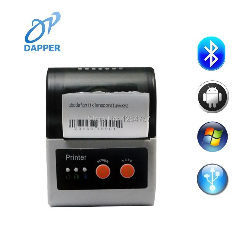 58 мм ручной Мини bluetooth наклейка со штрих-кодом принтер android с USB |