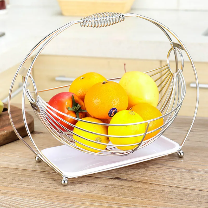 Креативная домашняя Фруктовая тарелка из нержавеющей стали для гостиной