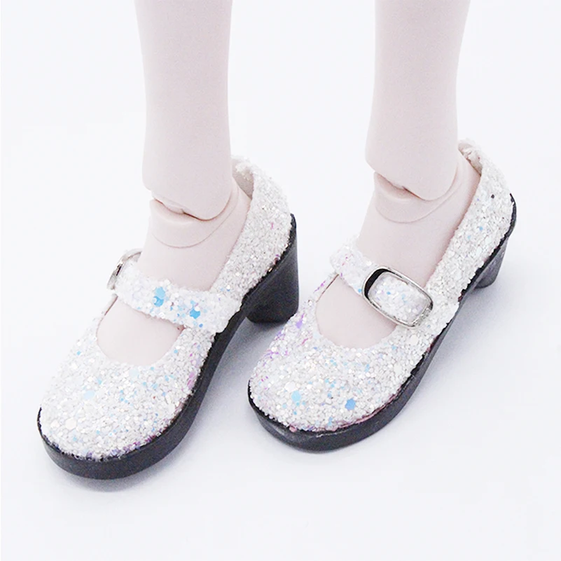 1 пара Новых Блестящих босоножек на высоком каблуке; обувь для кукол BJD; мини обувь из искусственной кожи; аксессуары для 1/3; 60 см; кукольные игрушки для девочек; подарки