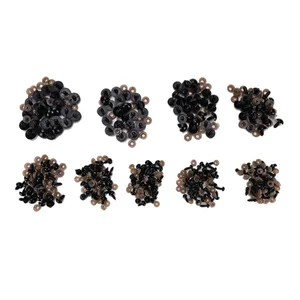 100 шт., пластиковые винтовые глаза сделай сам для Мишки Тедди, куклы, животных, марионетки, аксессуары для кукол, 6 мм, 8 мм, 9 мм, 10 мм, 12 мм, 14 мм, 16 мм, 18 мм, 20 мм