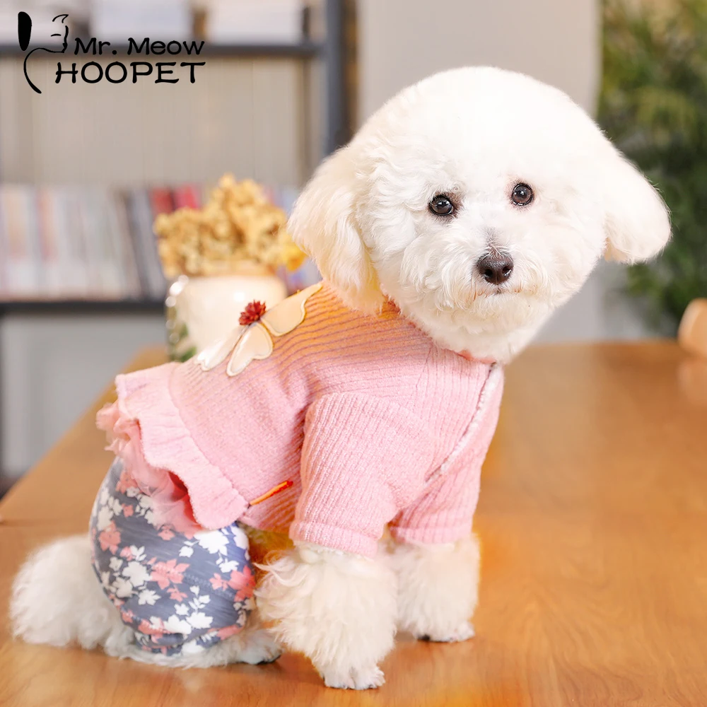 Hoopet Одежда для собак кошек одежда для щенков Чихуахуа пальто куртка платье теплая одежда для собак