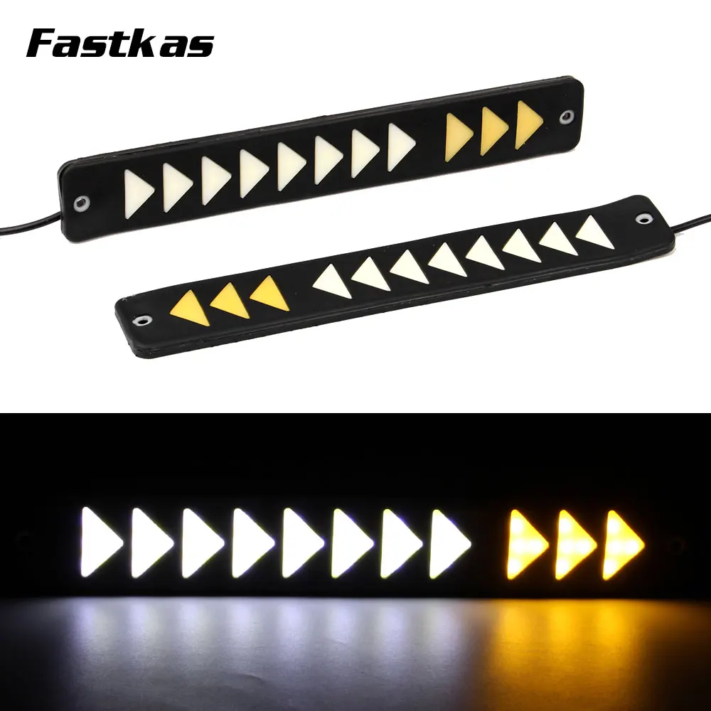 Гибкий СВЕТОДИОДНЫЙ дневной светильник Водонепроницаемый 12V COB DRL белый день