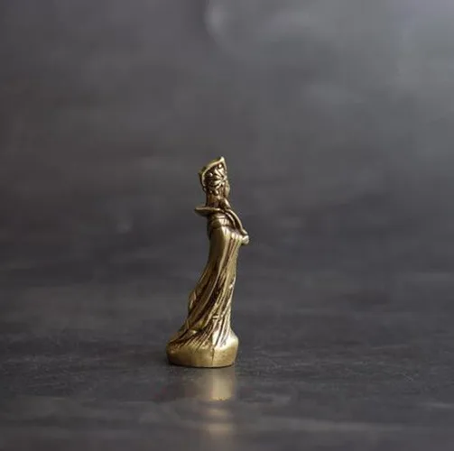 Chinese Pure brass Sea god Ma Zu Buddha small statue | Дом и сад