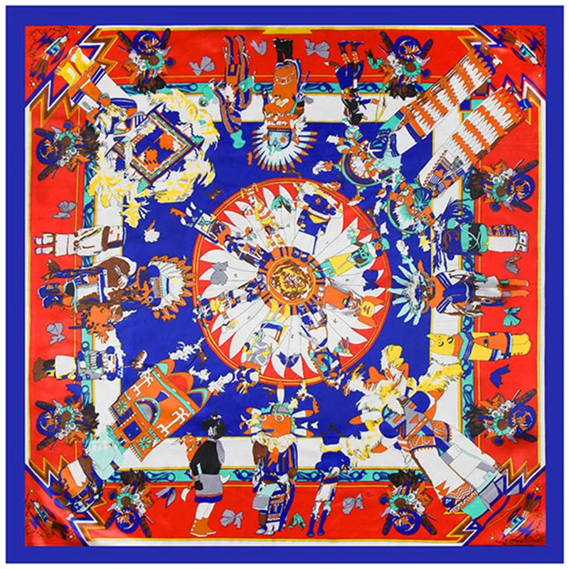 Модный Стильный дизайнерский женский шейный платок 90x90 см с рисунком мифа