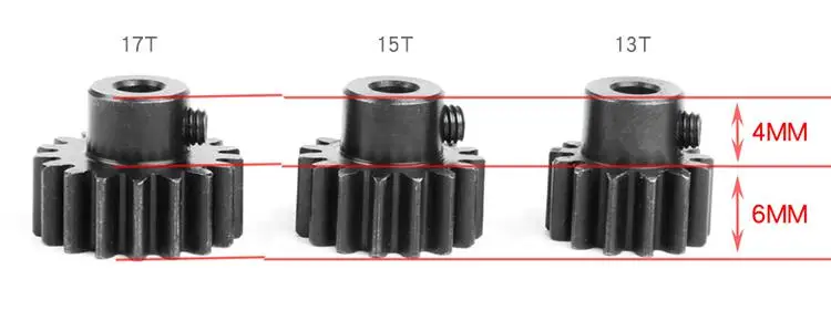 Зубцы двигателя редуктора из стали зубья 13t 15t 17t M0.8 32p # gax0027d/f/g 90046 Trx4 Jimny Mst Cfx