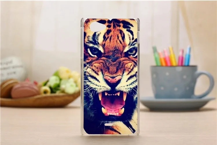 Модный жесткий чехол diy с рисунком Совы тигра розы цветов Эйфелевой башни для sony Xperia J ST26i