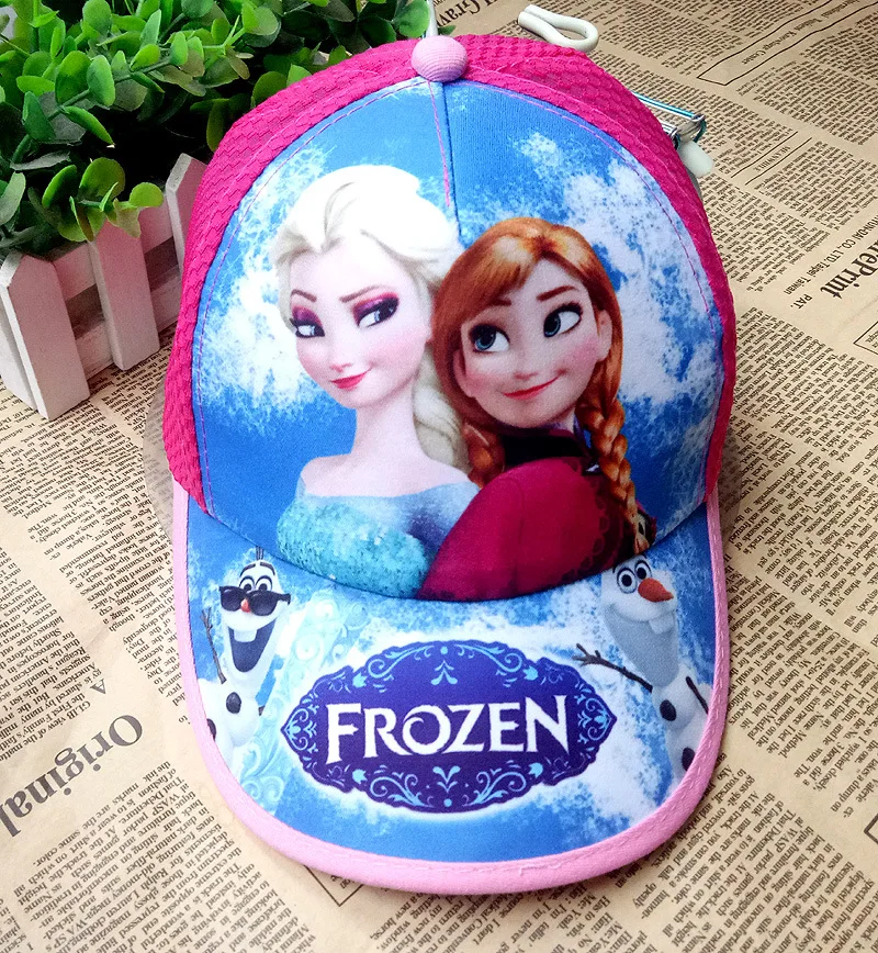 Disney, новая детская шапка принцессы с героями мультфильмов, летняя шапка с сеткой, бейсбольная кепка для детского сада, детские шапки