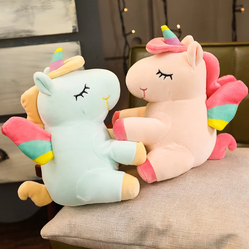 Супер милый Единорог Мягкие плюшевые игрушки детские обнимающие спокойные