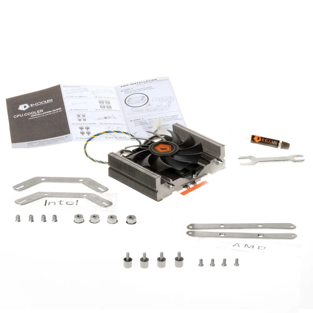 Is-25i ID-COOLING для ITX и HTPC систем низкопрофильный TDP 75 Вт кулер для процессора ультра тонкий, высота всего 27 мм, для Intel