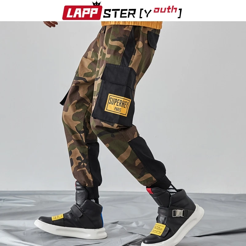 LAPPSTER мужские камуфляжные брюки джоггеры уличная мода 2020 человек Харадзюку