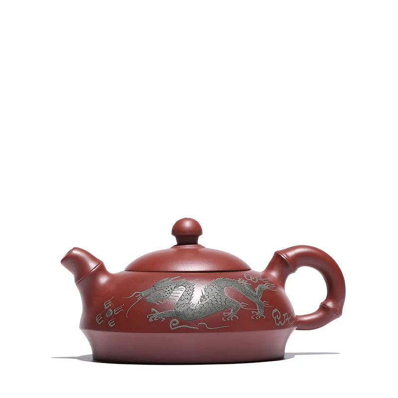 Фиолетовый песочный горшок для руды Dahongpao Xianglong половина Луны чистый ручной