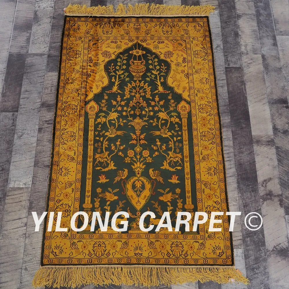 YILONG 2 5 'x 4' ручной персидский ковер Шелковый аутентичный старый кашмирский