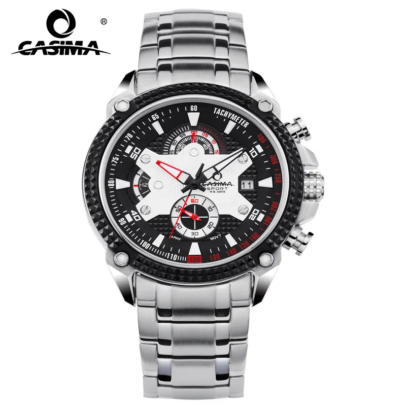 

CASIMA Brand Fashion Watches Men Casual Charm Luminous Sport Multi-function Quartz Stopwatch Waterproof 100m #8207