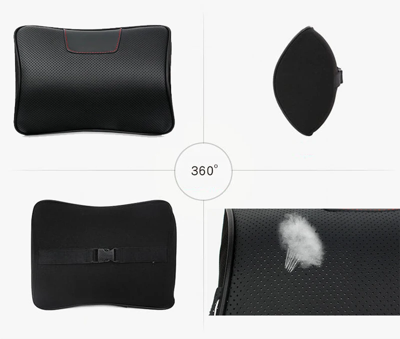 1 шт. автомобиля кожа подушки для шеи пены памяти подушка под голову сиденья Pad