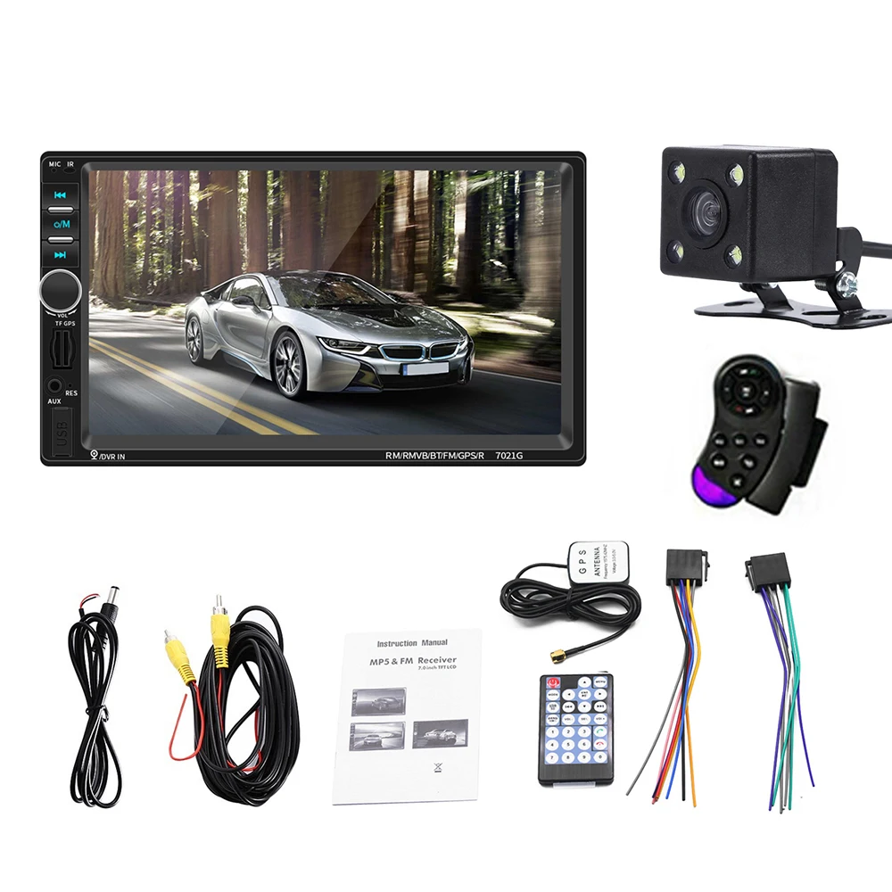 " HD 2Din сенсорный в тире автомобиль MP5 плеер многоязычный Bluetooth gps Navi+ задняя камера автомобиля стерео радио