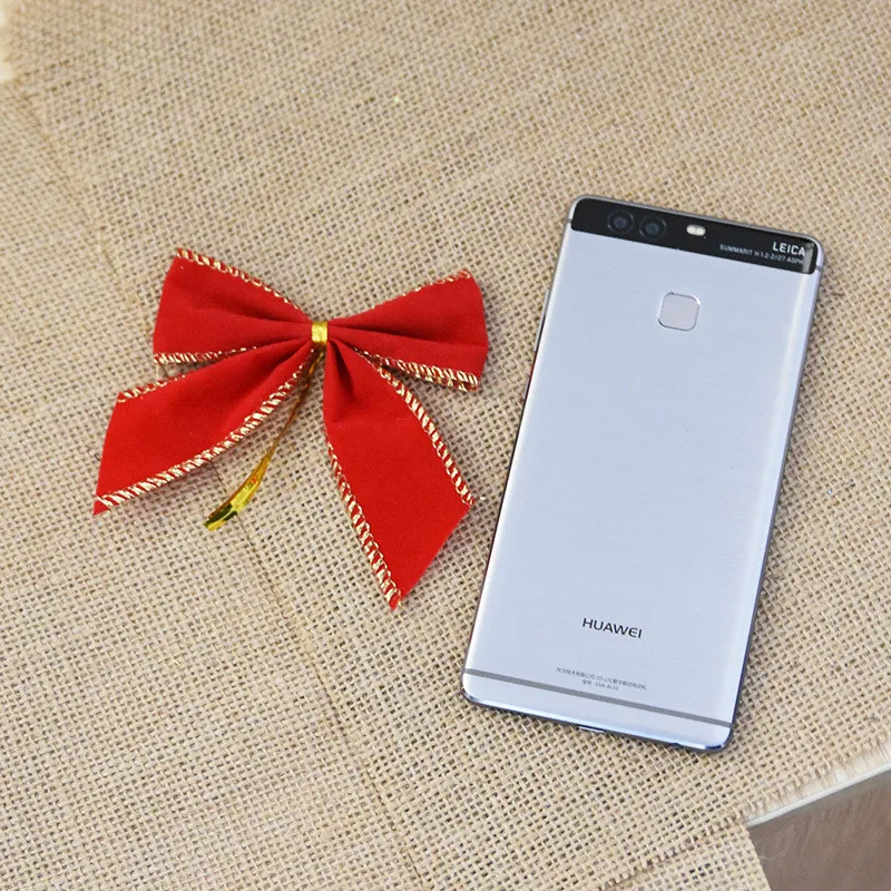 6 шт./пакет красные рождественские банты 10 см Рождественская вечеринка украшение