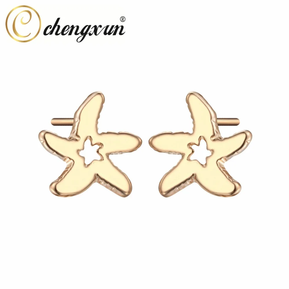 CHENGXUN очаровательны формы серьги гвоздики с животными для женщин ювелирные