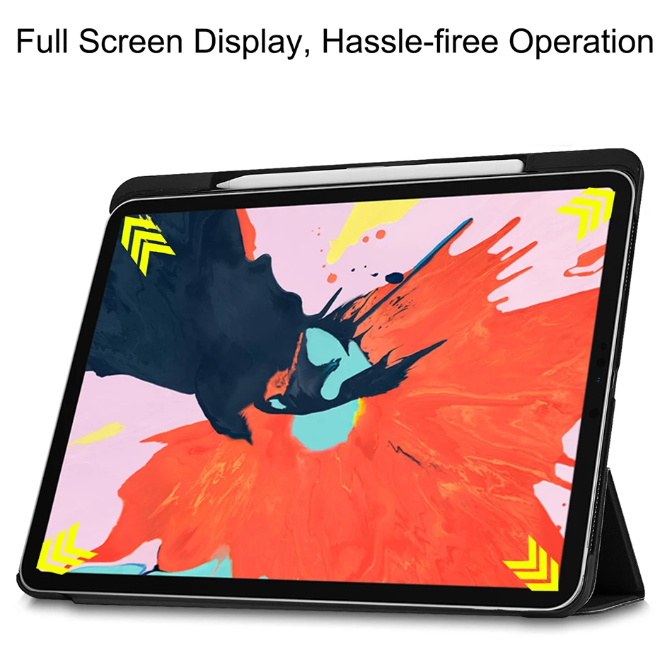 MTT для iPad Pro 12,9 дюйма Чехол тонкий из искусственной кожи флип стенд Умный чехол мультфильм планшет для надписей чехол с карандашом