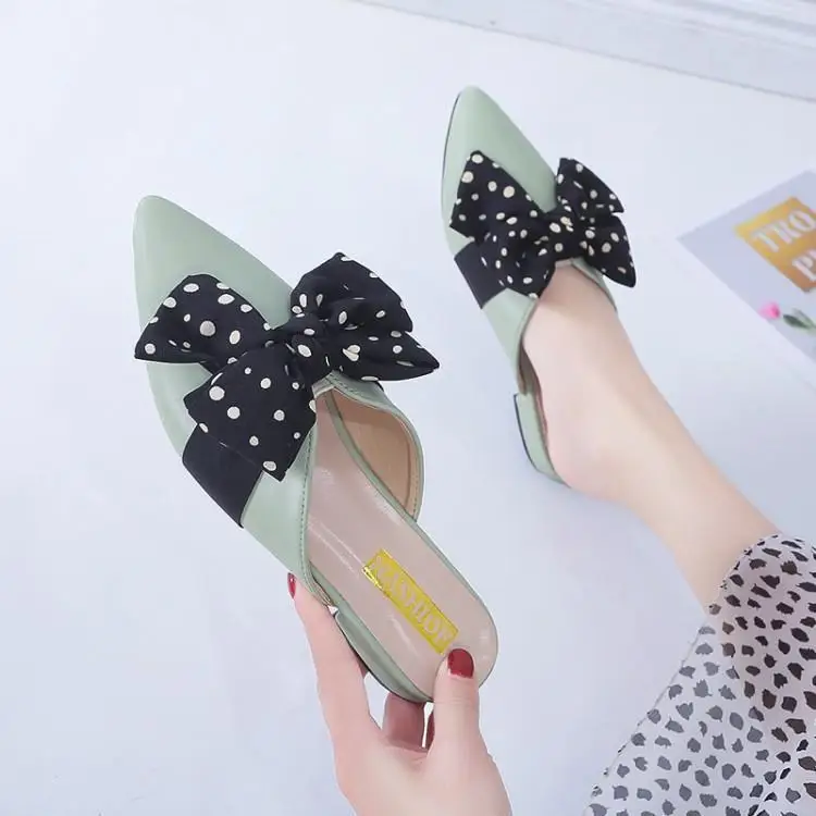 Шикарные женские туфли без задника с бантом-бабочкой Zapatos De Mujer Летняя женская