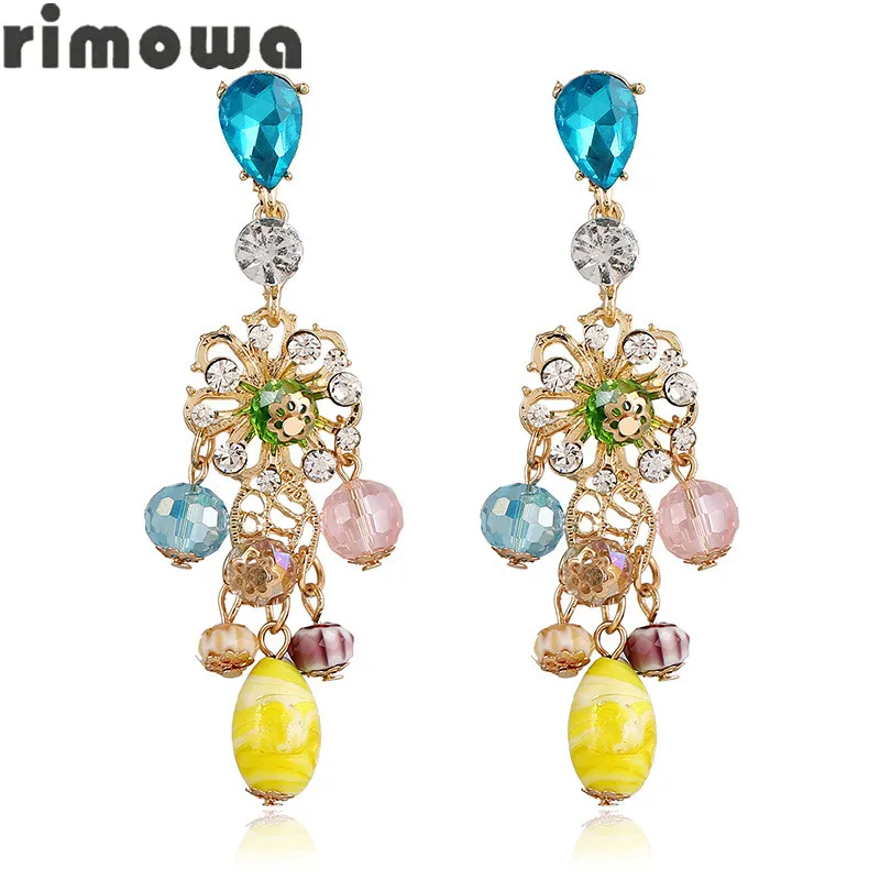 RIMOWA 2017 Новые Ювелирные Изделия Серьги Для Женщин Чешский Цвета Кристаллы Бисер