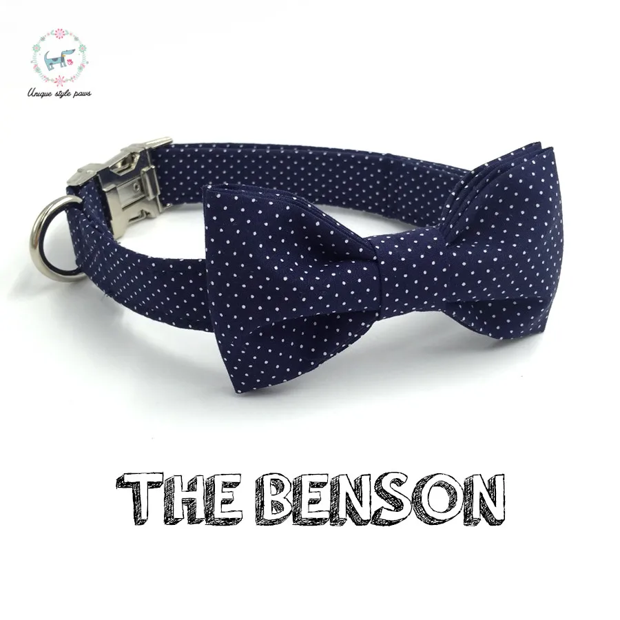 dot dog collar  bow tie  personalized adjustable dog collar pet puppy designer product dog &cat necklace XS-XL pet accessories