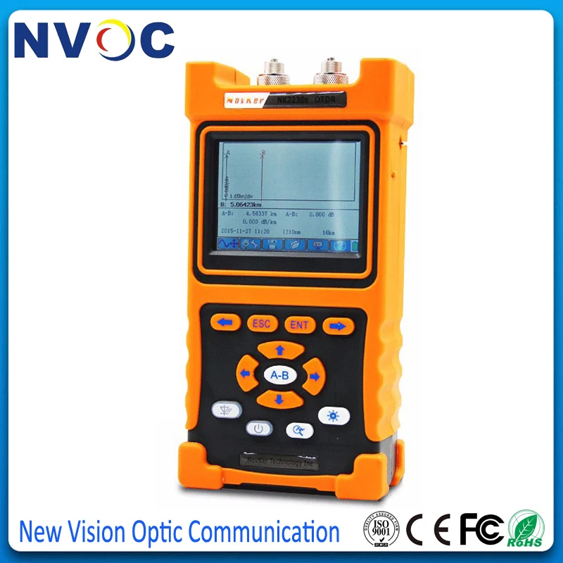 Портативный NK2000 SM OTDR 1310 нм/1550 нм 28/26 дБ встроенный 2 мВт VFL сенсорный экран 70 км ~ 80