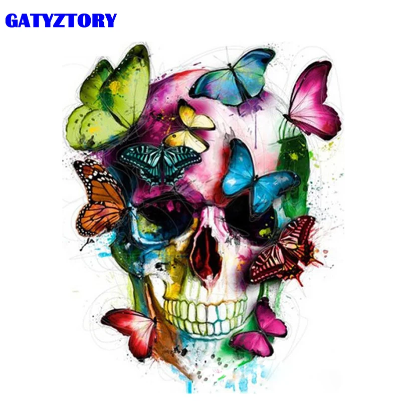 GATYZTORY DIY Набор для рисования по номерам абстрактной бабочки Современная