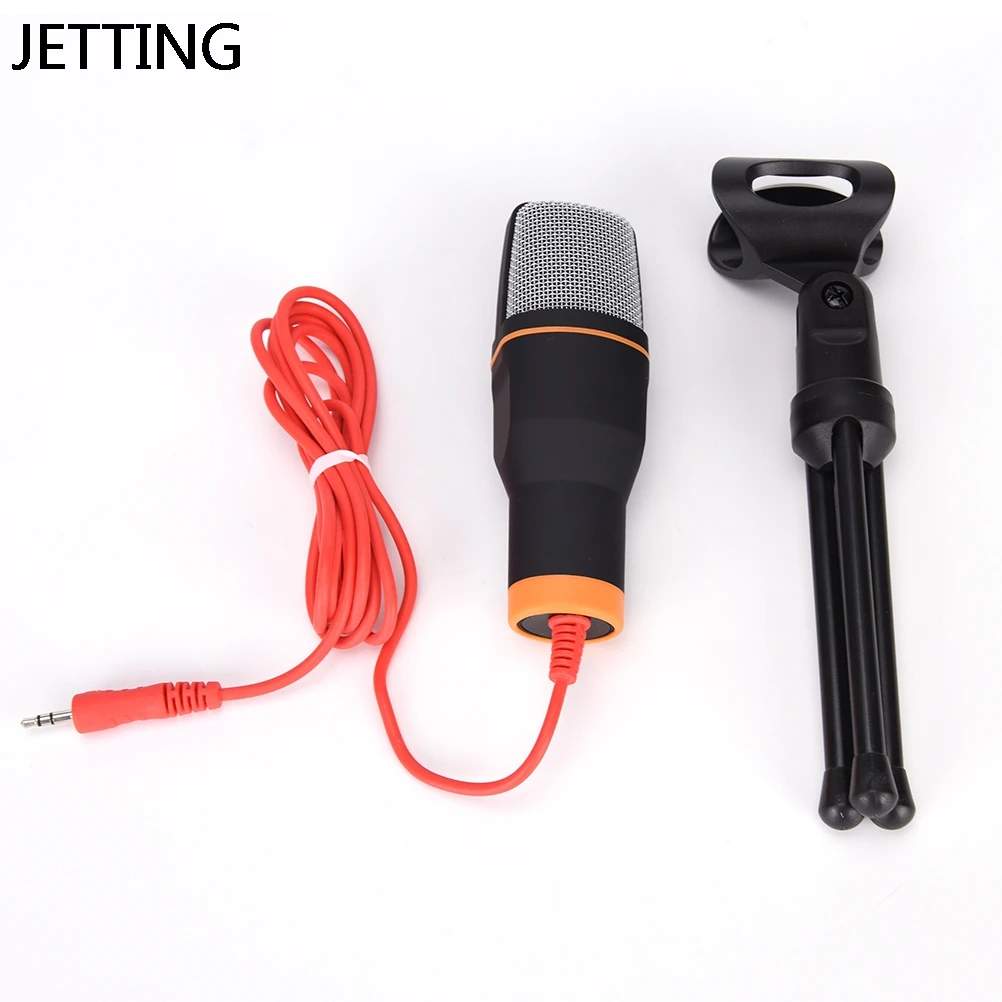 Конденсаторный голосовой Студийный микрофон для подкастов 3 5 мм с подставкой