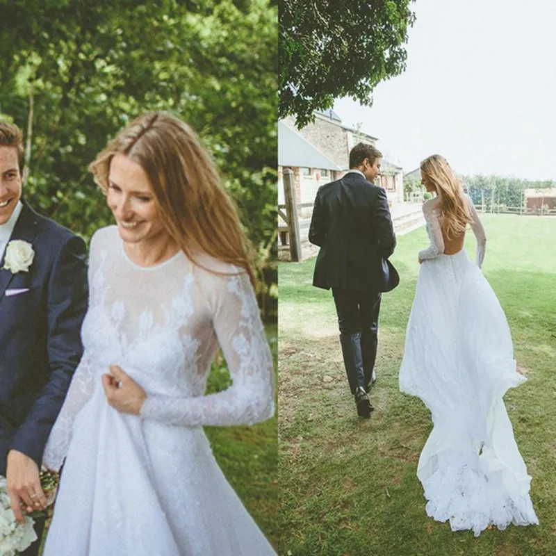 Романтические Кружева Свадебное Платье 2017 Сексуальная Спинки See Through Vestido De Noiva С