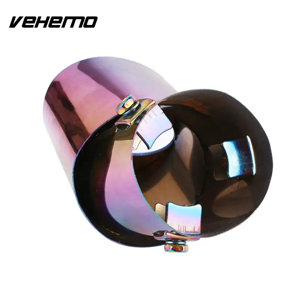 Vehemo Chrome 1 шт. выхлопной трубы сзади круглый хвост горло Хвост Глушитель прочный
