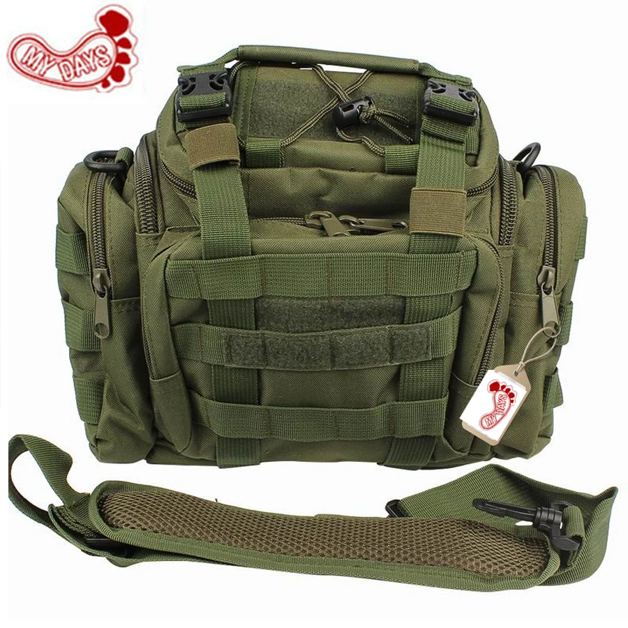 MY DAYS Спортивная армейская зеленая сумка для рыболовных снастей сумки катушек