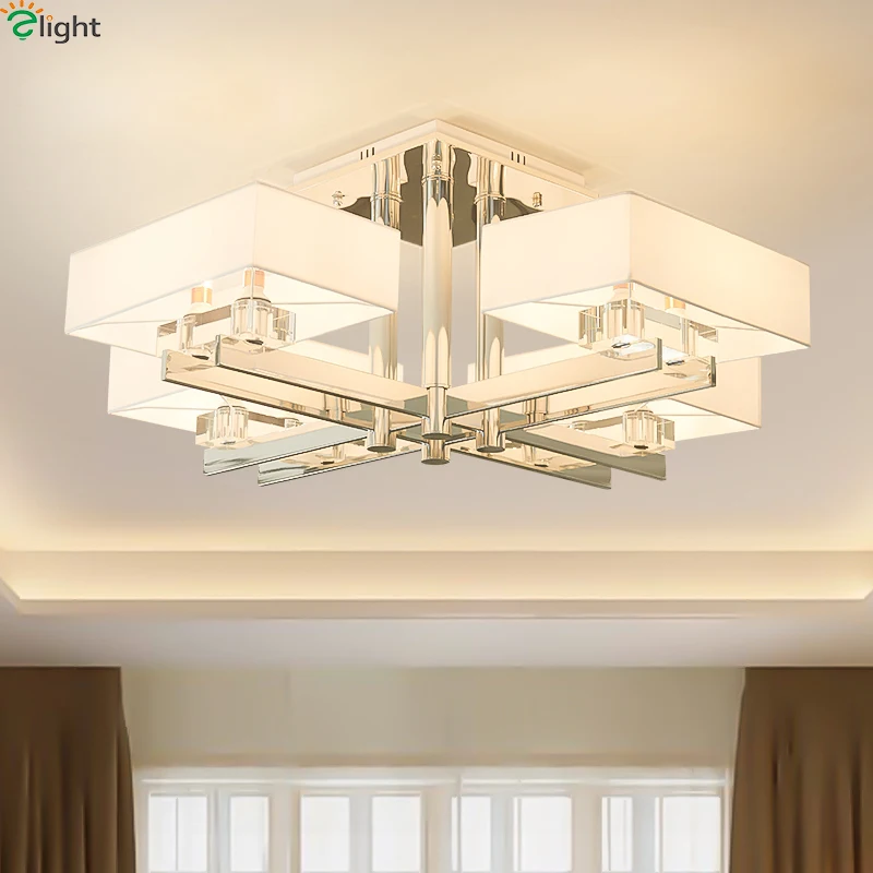 

Modern Chrome Led Ceiling Lights Living Room Led Ceiling Chandelier Lamp Bedroom Dining Room Crystal Led Ceiling Light Fixtures