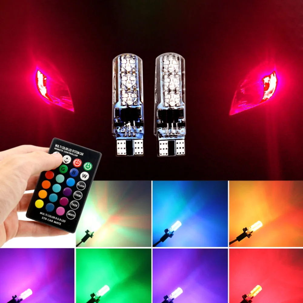 Автомобильный RGB LED 12V T10 5050 SMD сигнальная лампа для чтения клиновидный Свет