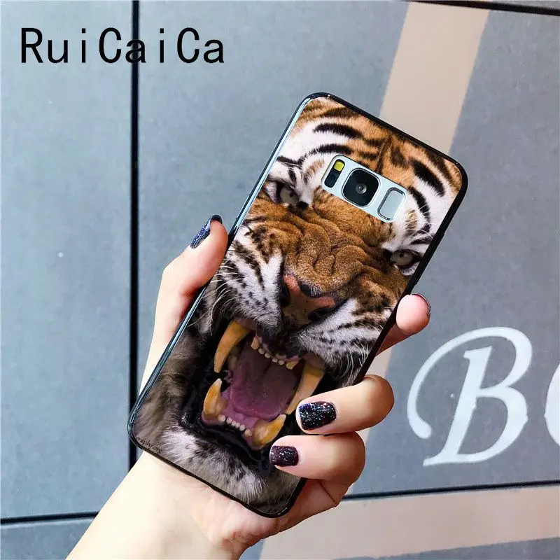 Ruicaica tiger модный рукоделие принт рисунок чехол для телефона samsung Galaxy S9 plus S7 edge S6 S10 S8